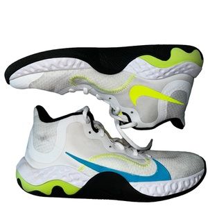 Nike Men Renew Elevate Sneakers Basketball Shoes White Volt CK2669-102 Size 10.5